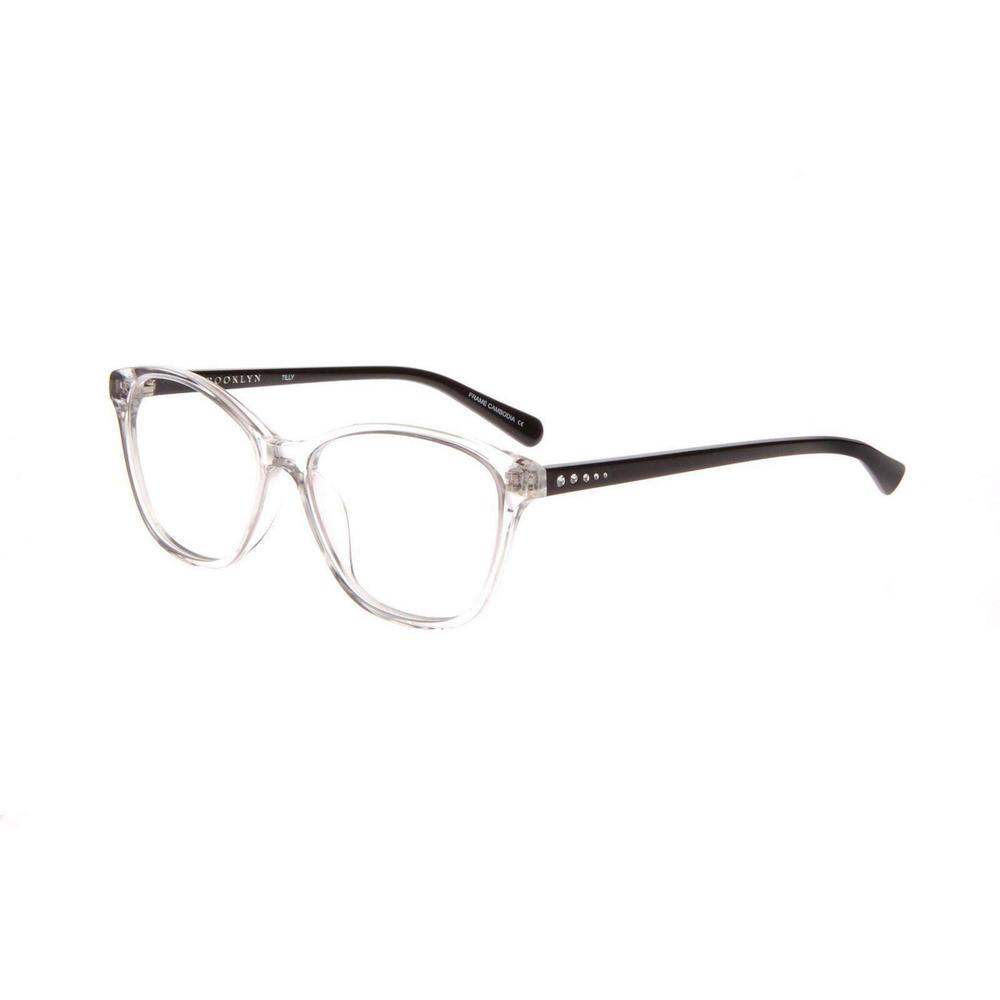 New Brooklyn Eyewear Crystal & Black TILLY Eyeglasses 53/14/145